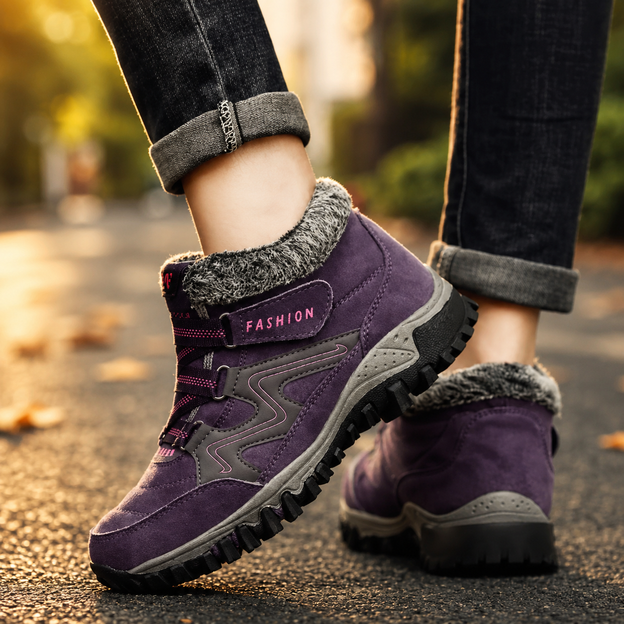Botas de Inverno Femininas Impermeáveis com Isolamento Térmico e Antiderrapantes