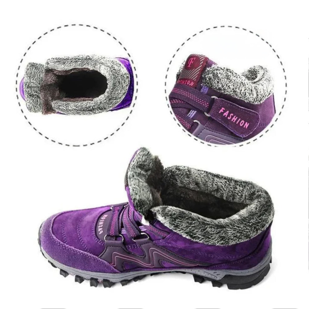 Botas de Inverno Femininas Impermeáveis com Isolamento Térmico e Antiderrapantes