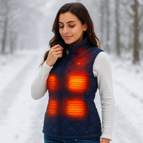 Colete Aquecido Feminino Elétrico para Inverno ao Ar Livre