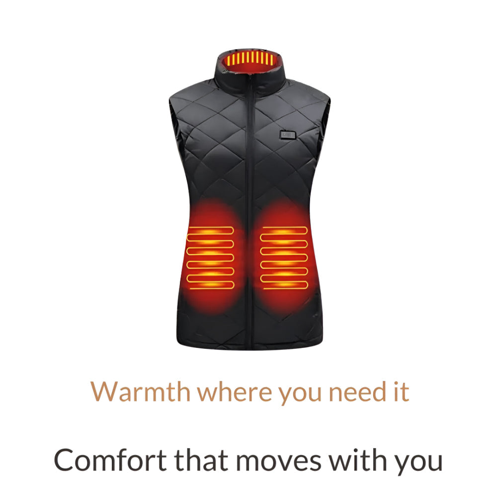 Colete Aquecido Feminino Elétrico para Inverno ao Ar Livre