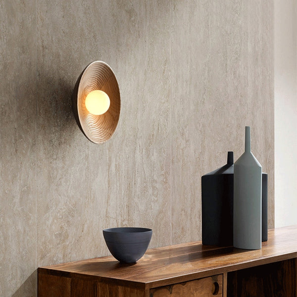 Rustic Wood Wall Sconce | Handcrafted LED Wall Light