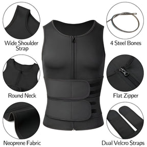 Workout Vest Neoprene Adjustable Fitness Body Training Garment