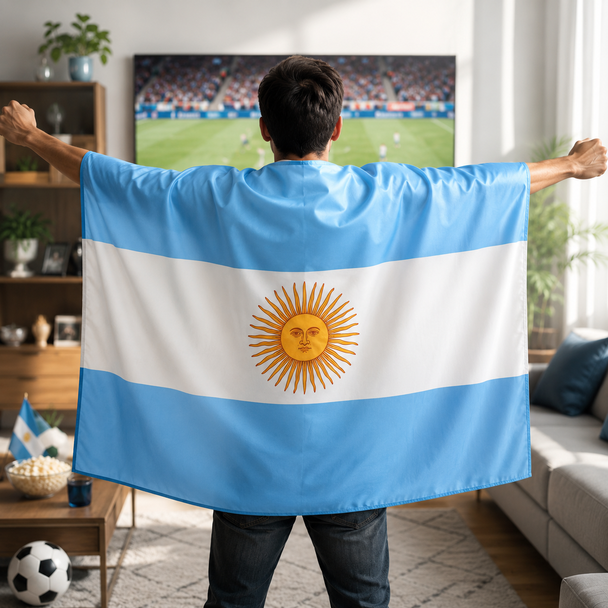 Bandeira da Argentina Copa do Mundo Torcedor de Futebol Esportes