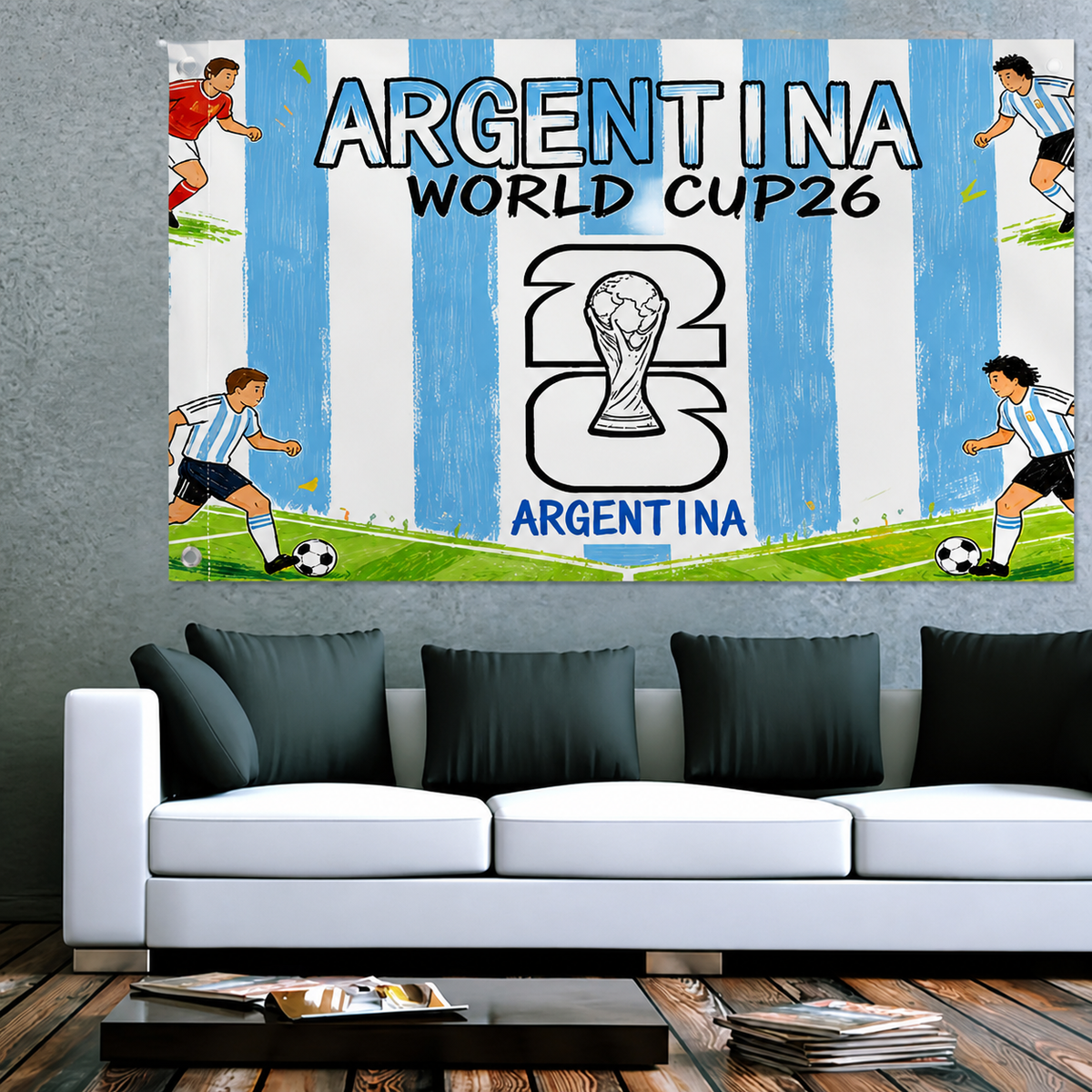 Flaga Argentyny na Mistrzostwa Świata dekoracja ogrodowa baner zewnętrzny