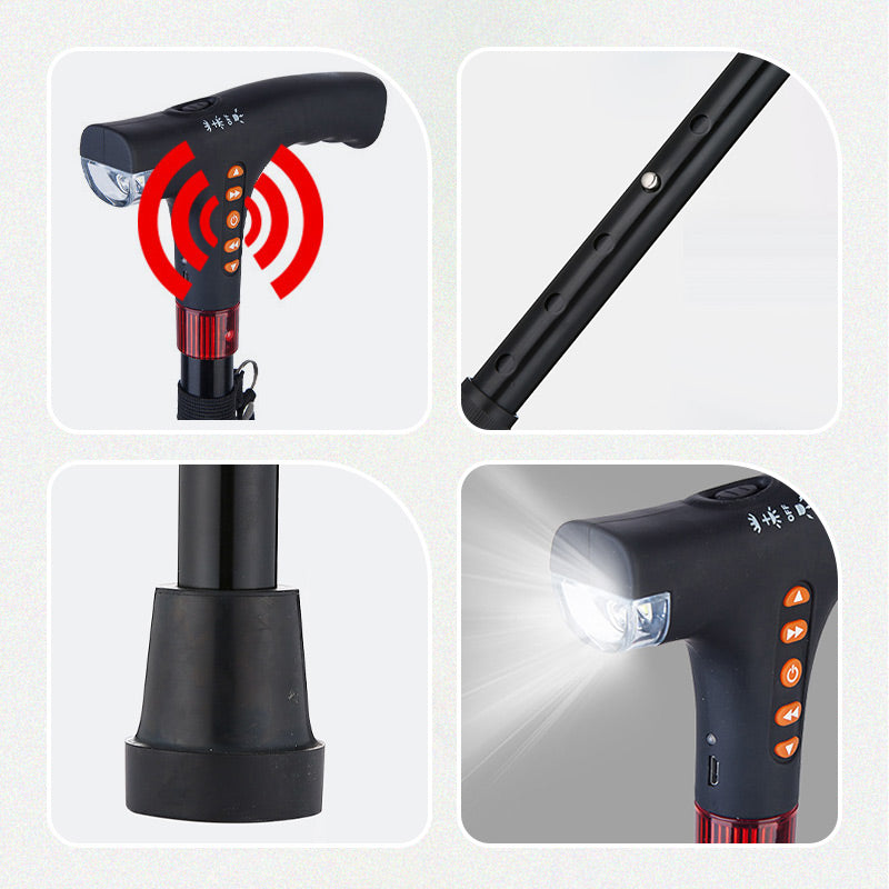 Bengala inteligente com luz LED para idosos