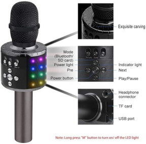Microfone Karaokê Bluetooth