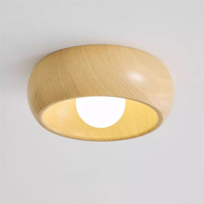 Luminária de Teto Albanora | Lustre de LED Moderno e Minimalista em Madeira