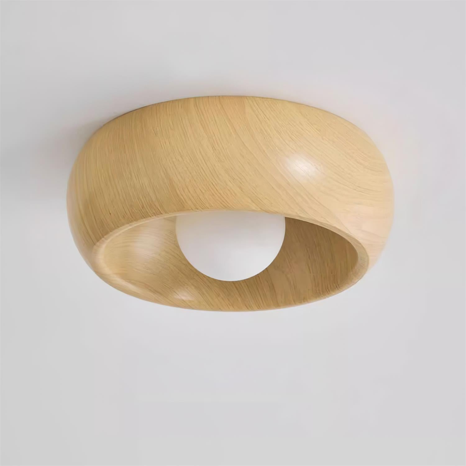 Luminária de Teto Albanora | Lustre de LED Moderno e Minimalista em Madeira