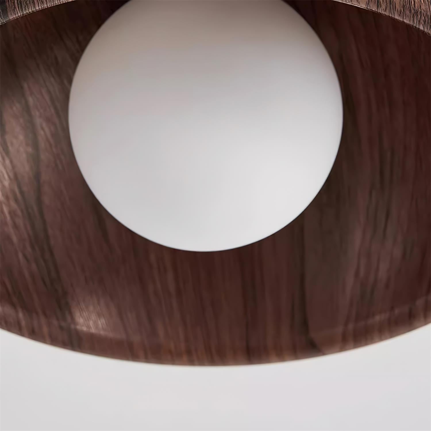 Luminária de Teto Albanora | Lustre de LED Moderno e Minimalista em Madeira