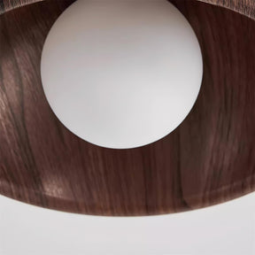 Luminária de Teto Albanora | Lustre de LED Moderno e Minimalista em Madeira