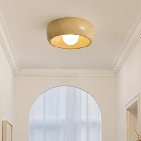 Luminária de Teto Albanora | Lustre de LED Moderno e Minimalista em Madeira