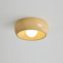 Luminária de Teto Albanora | Lustre de LED Moderno e Minimalista em Madeira