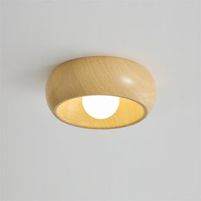 Luminária de Teto Albanora | Lustre de LED Moderno e Minimalista em Madeira