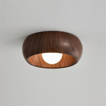 Luminária de Teto Albanora | Lustre de LED Moderno e Minimalista em Madeira