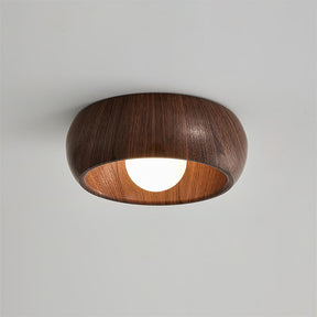 Luminária de Teto Albanora | Lustre de LED Moderno e Minimalista em Madeira