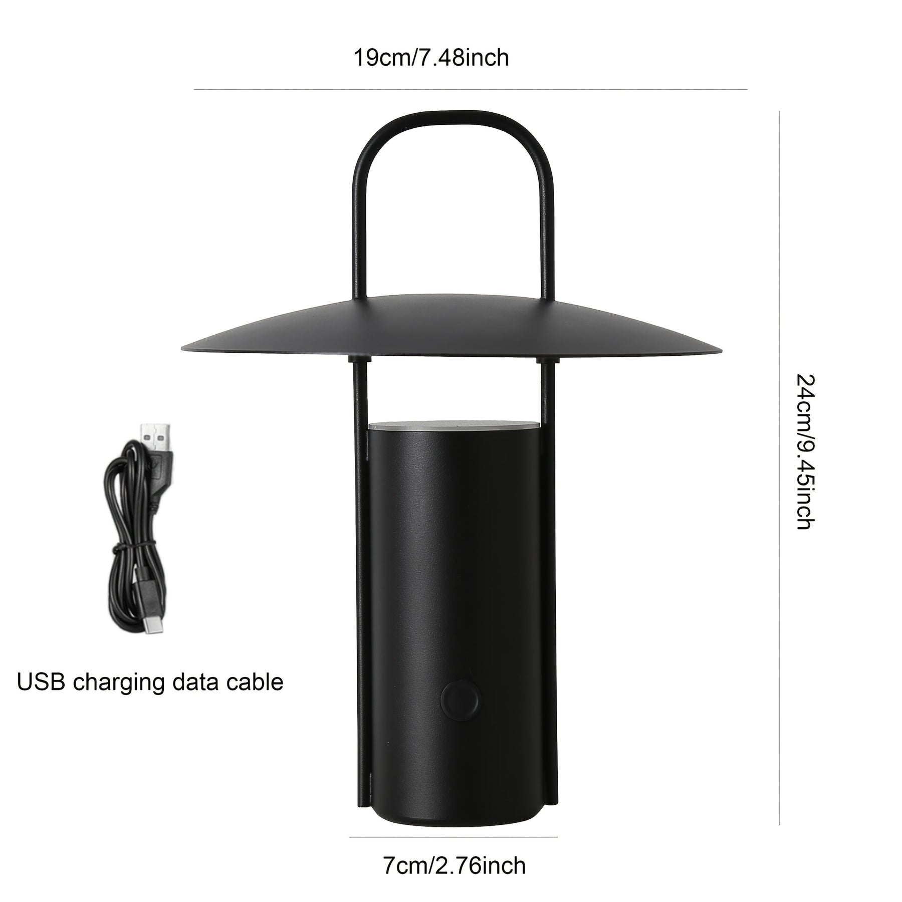 Luminária de Mesa LED Touch Sem Fio | Luz de Metal Recarregável via USB