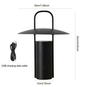 Luminária de Mesa LED Touch Sem Fio | Luz de Metal Recarregável via USB