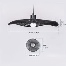 Cúpula de Luminária de Teto em Corda de Papel Trançada à Mão | Design Artístico Natural