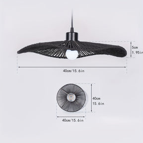 Cúpula de Luminária de Teto em Corda de Papel Trançada à Mão | Design Artístico Natural