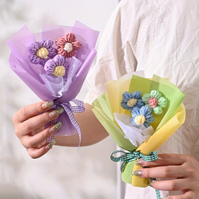 Buquê de Flores Presente de Dia das Mães Estilo Artesanal Mini Decoração Embalada