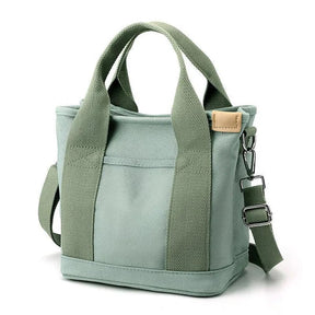 Bolsa Tote de Lona Inspirada no Estilo Japonês – Bolsos Internos, Leve e Reutilizável