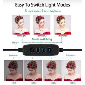 Tripé para Ring Light com Suporte para Celular