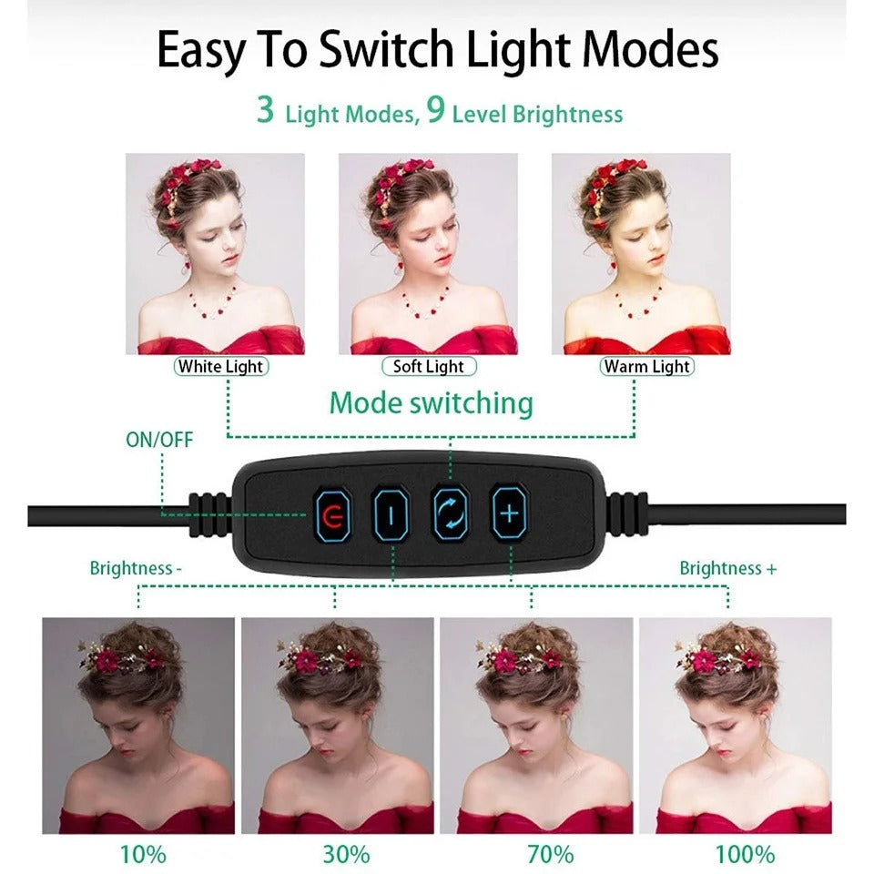 Tripé para Ring Light com Suporte para Celular