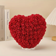 Presente de Dia das Mães Coração de Rosa Decoração de Mesa de Flor Artificial