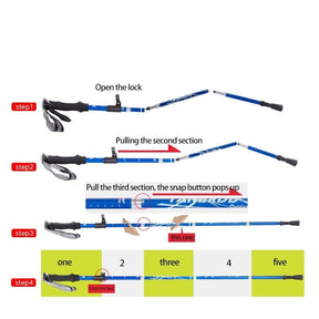 Adjustable Trekking Poles – Lightweight Foldable Hiking & Walking Sticks