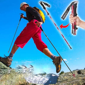 Adjustable Trekking Poles - Foldable Telescopic Pole