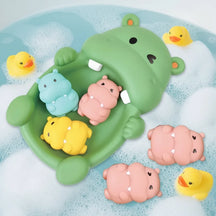 Conjunto de Aventura Divertida para Banho com Brinquedos de Animais Bebês