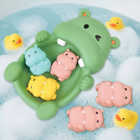 Conjunto de Aventura Divertida para Banho com Brinquedos de Animais Bebês