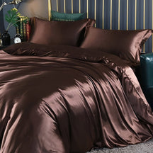 Conjunto de Roupa de Cama de Seda Antibacteriana Capa de Edredom Respirável