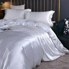 Conjunto de Roupa de Cama de Seda Antibacteriana Capa de Edredom Respirável