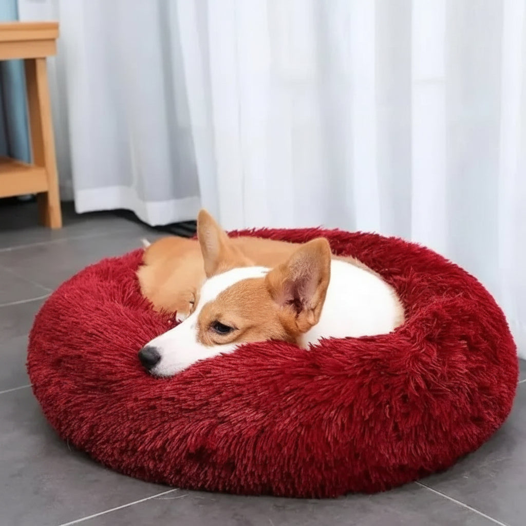Cama para Cachorro Calmante e Antiestresse de Pelúcia