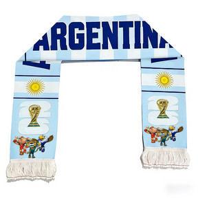 Argentina Flag World Cup Soccer Scarf Fan Apparel Sports
