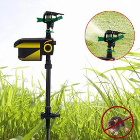 Aspersor de Jardim Repelente de Animais com Sensor de Movimento Automático - Irrigador de Água para Gramado e Quintal com Sensor de Animais