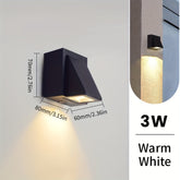 Luminária de Parede Externa LED Moderna | Iluminação Decorativa à Prova d'Água 3W / 6W