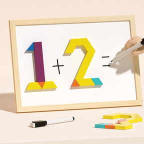 Magnetic Wooden Building Blocks – Pattern Cards Included, Educational & Creative
