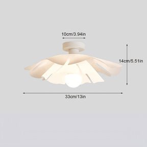 Petal Flower Ceiling Light | Modern Floral Semi Flush Mount Fixture