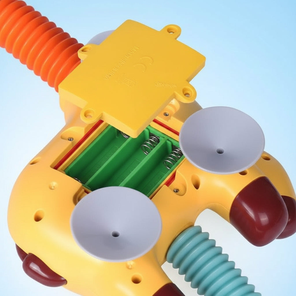 Girafa de Brinquedo para Banho com Jato d'Água, Interativa, Divertida e com Bordas Suaves