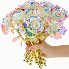 Buquê de Flores Presente de Dia das Mães Rosa Artificial Decoração de Mesa