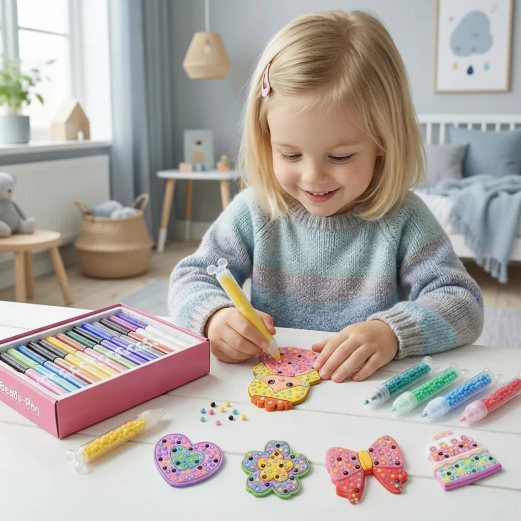 Kit de Artesanato Infantil de Pintura com Miçangas Conjunto de Atividades Criativas