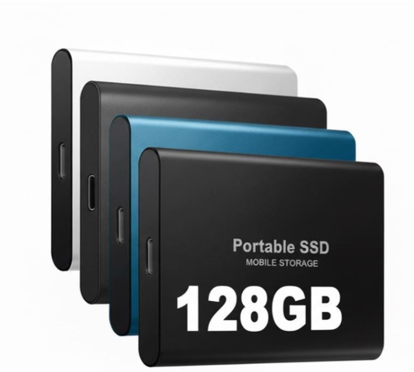 SSD Externo 128GB – USB-C 1050 MB/s Armazenamento Portátil Rápido