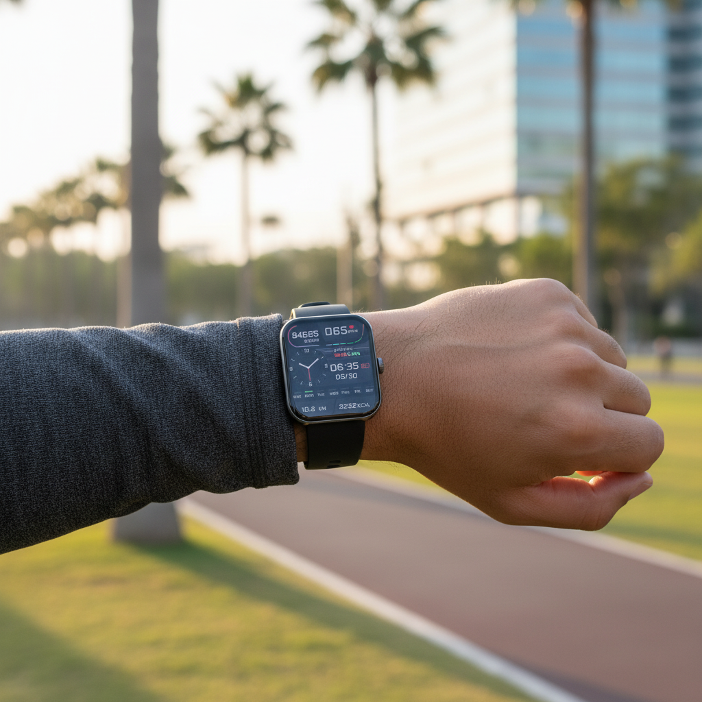 Smartwatch Fitness com Monitor de Pressão Arterial e Saúde