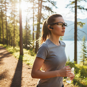 Óculos de sol Bluetooth com fone de ouvido para corrida e ciclismo