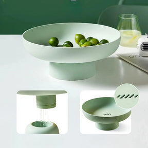 Fruteira Retrô de Cerâmica para Bancada de Cozinha Tigela Decorativa de Servir