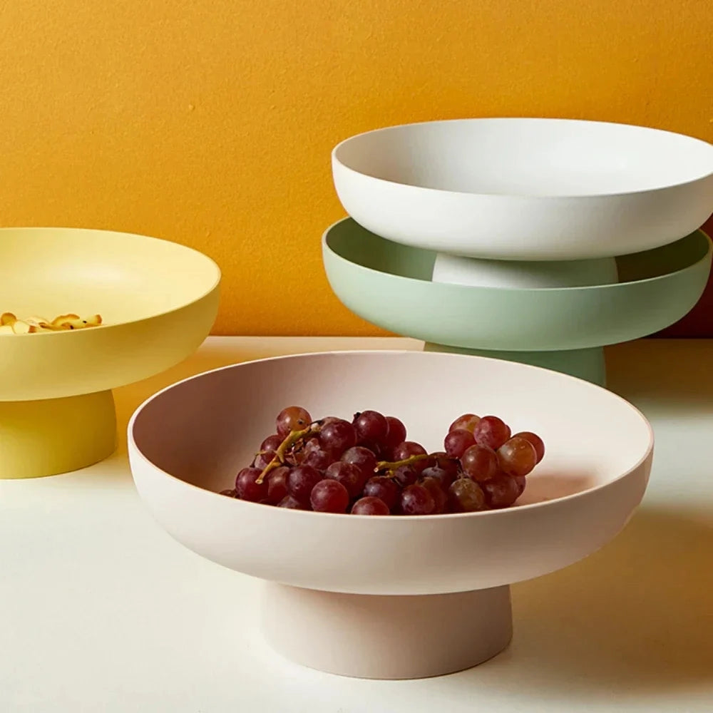 Fruteira Retrô de Cerâmica para Bancada de Cozinha Tigela Decorativa de Servir