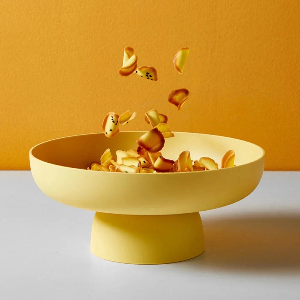 Fruteira Retrô de Cerâmica para Bancada de Cozinha Tigela Decorativa de Servir