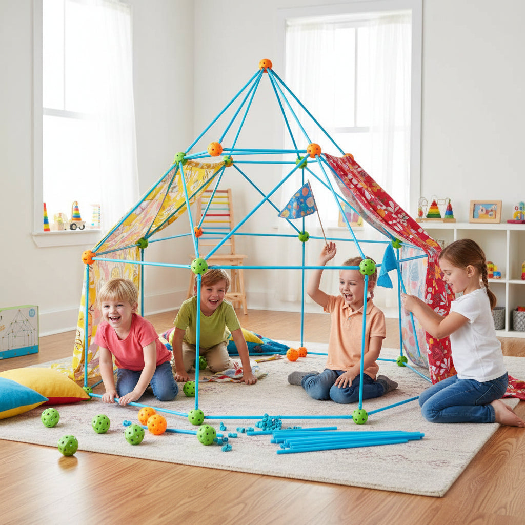Kit de Construção de Cabanas Conjunto Criativo Brincadeira Imaginativa